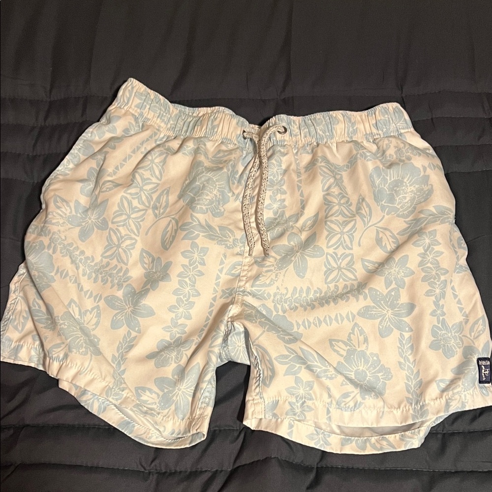 Floral Print Men's Swim Board Shorts